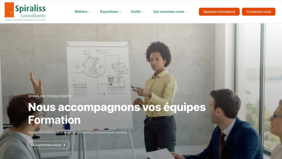 Réalisation Elementor : Refonte du site internet de Spiraliss Consultants