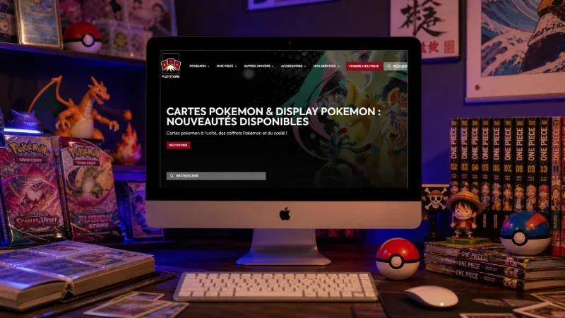 Réalisation Elementor : Boutique WooCommerce de plus de 1 000 cartes à collectionner