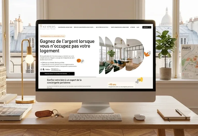 Réalisation Elementor : Migration et refonte Wix vers Elementor pour une conciergerie Airbnb parisienne