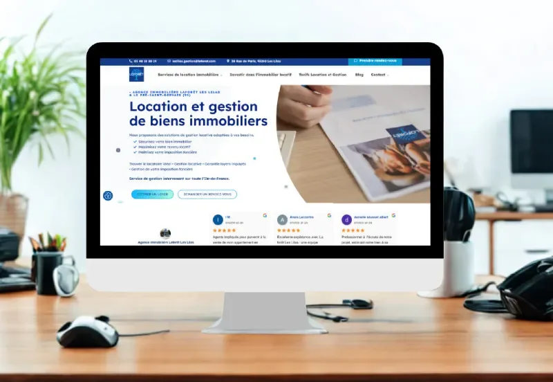 Réalisation Elementor : Site Elementor pour une agence Laforêt, 1er sur Google en gestion locative locale
